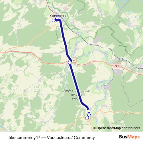 55scommercy17 bus Line Map