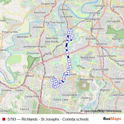 S793 bus Line Map