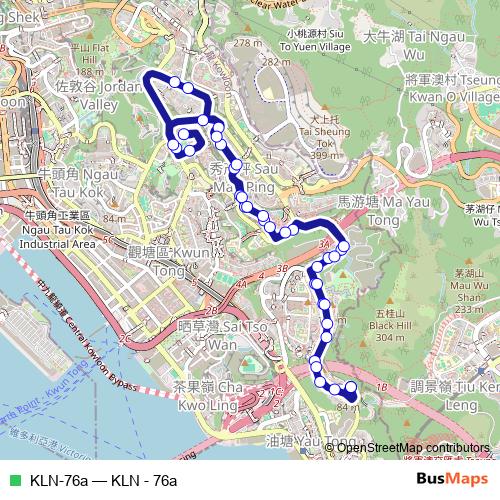 KLN-76a bus Line Map