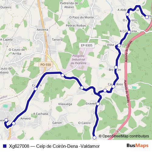 Xg627008 bus Line Map