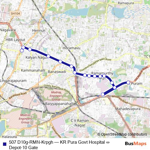 507 D10g-RMN-Krpgh bus Line Map