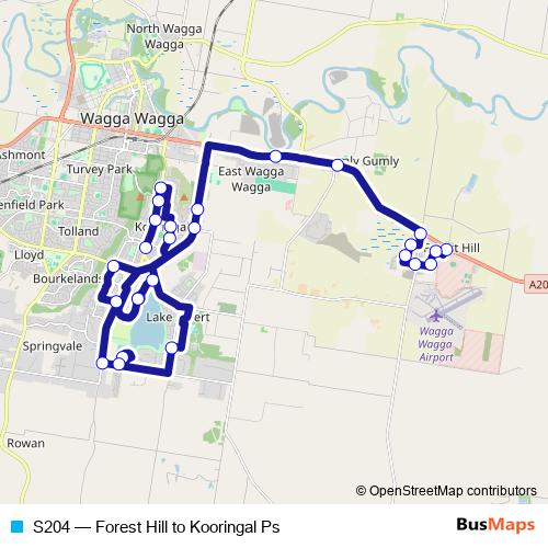 S204 bus Line Map