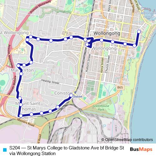 S204 bus Line Map
