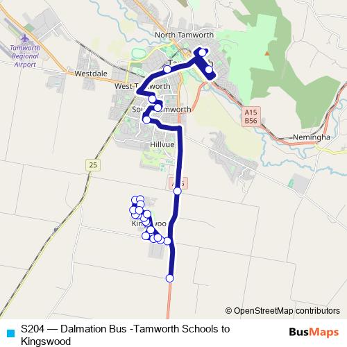 S204 bus Line Map