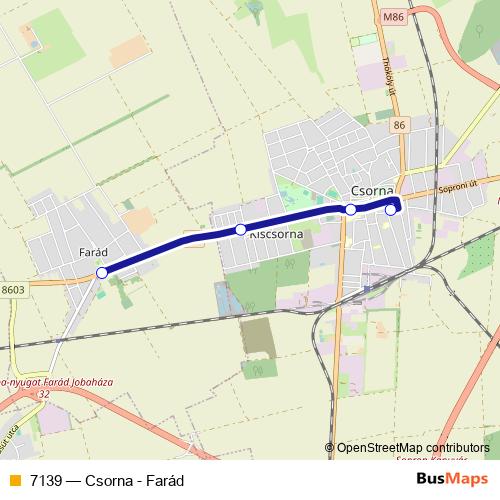 7139 bus Line Map