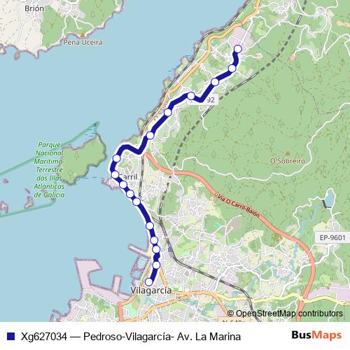 Xg627034 bus Line Map
