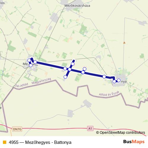 4955 bus Line Map