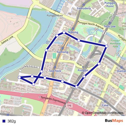 382g bus Line Map