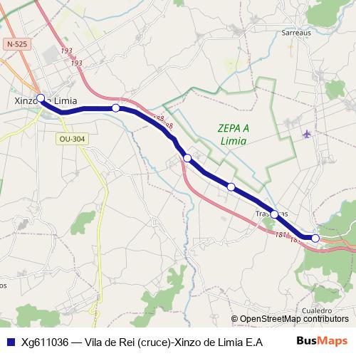 Xg611036 bus Line Map