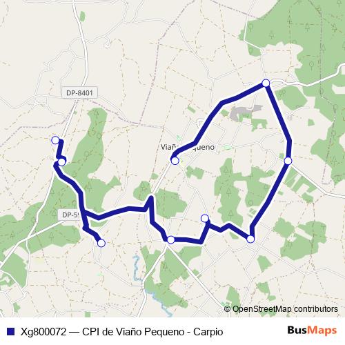 Xg800072 bus Line Map