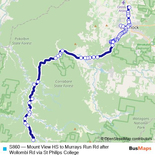S860 bus Line Map