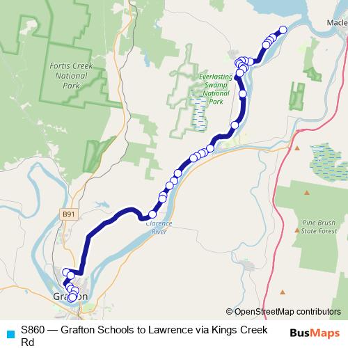 S860 bus Line Map