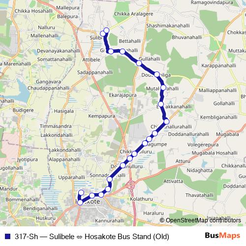 317-Sh bus Line Map