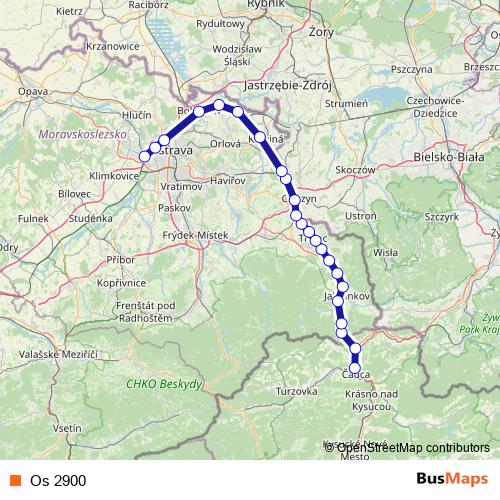 Os 2900 rail Line Map