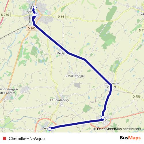 Chemille-EN-Anjou bus Line Map