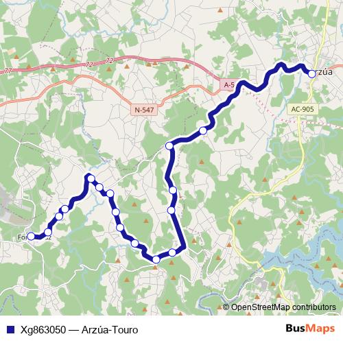 Xg863050 bus Line Map
