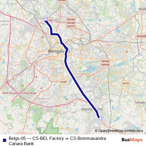 Belgs-05 bus Line Map