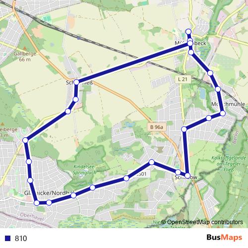 810 bus Line Map