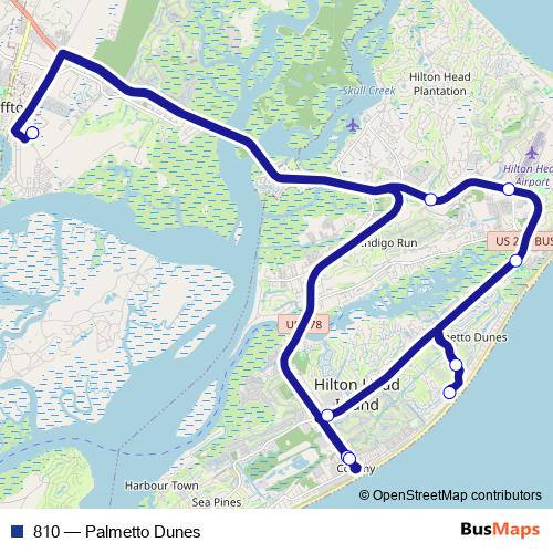 810 bus Line Map
