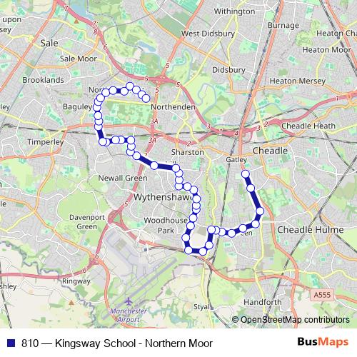 810 bus Line Map
