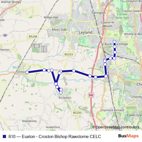 810 bus Line Map
