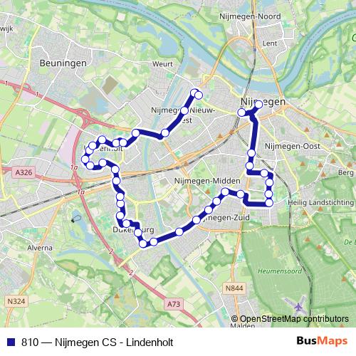 810 bus Line Map