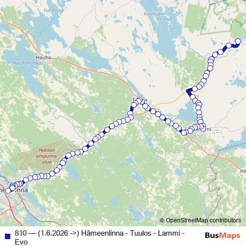 810 bus Line Map