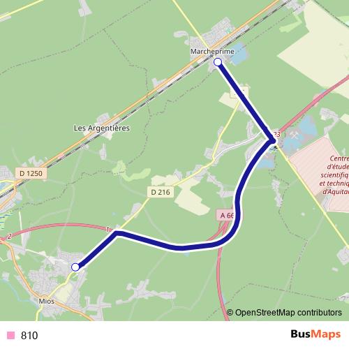 810 bus Line Map