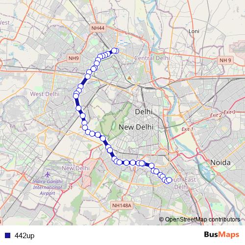 442up bus Line Map