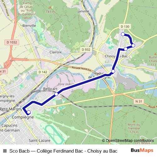 Sco Bacb bus Line Map
