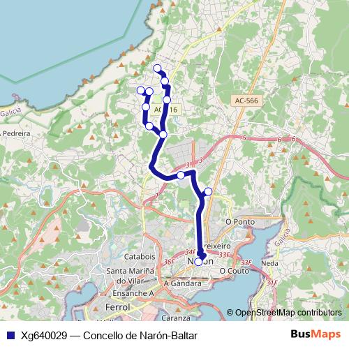 Xg640029 bus Line Map