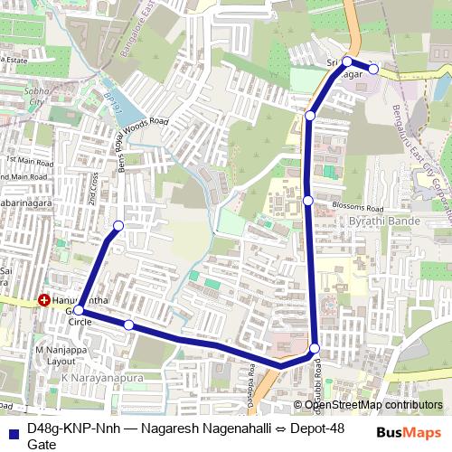 D48g-KNP-Nnh bus Line Map