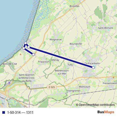 1-50-314 bus Line Map