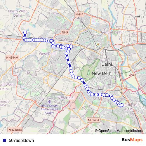 567aspldown bus Line Map