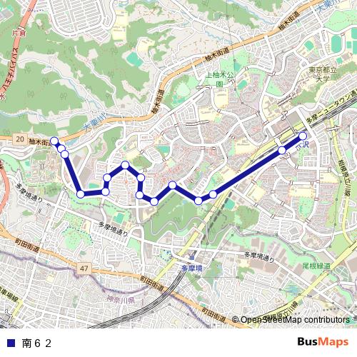 南６２ bus Line Map