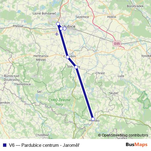 V6 rail Line Map
