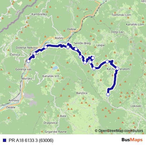 PR A18 6133 3 (63006) bus Line Map