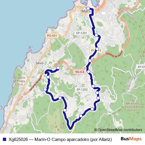 Xg625026 bus Line Map