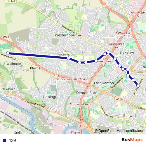 139 bus Line Map