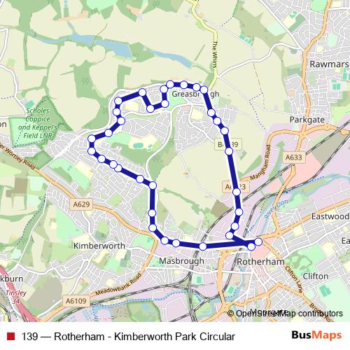 139 bus Line Map