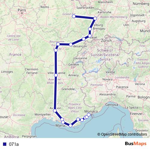 071a rail Line Map