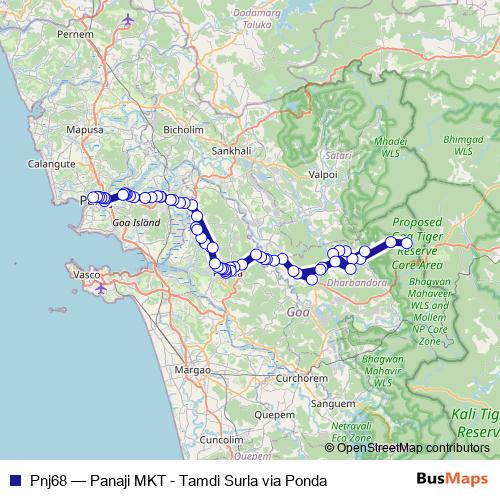 Pnj68 bus Line Map