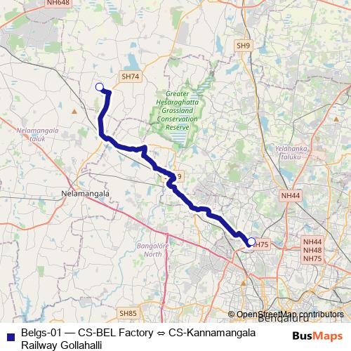 Belgs-01 bus Line Map