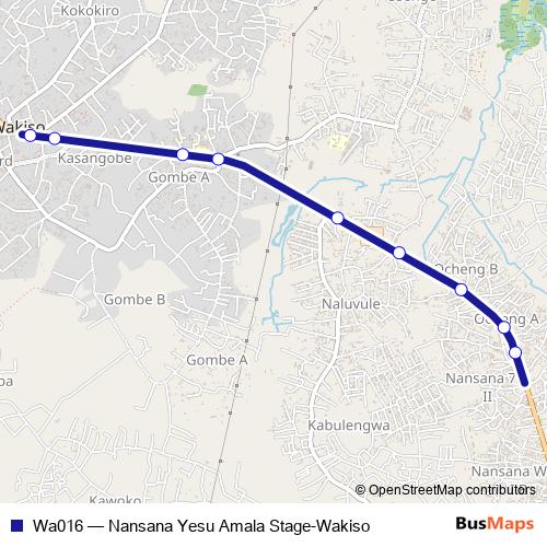 Wa016 bus Line Map