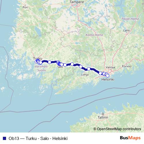 Ob13 bus Line Map