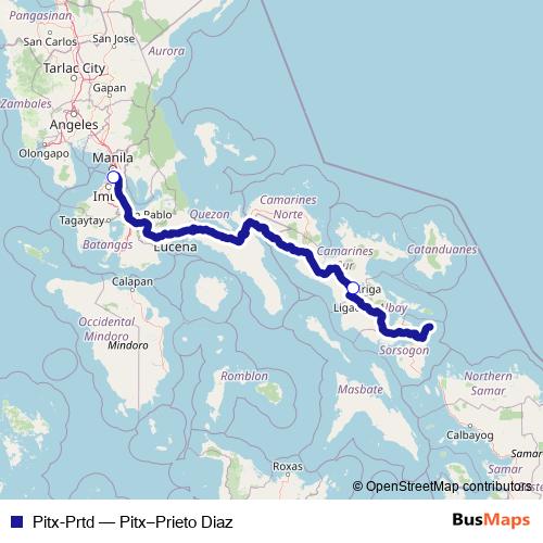 Pitx-Prtd bus Line Map