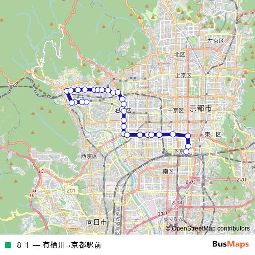 ８１ bus Line Map