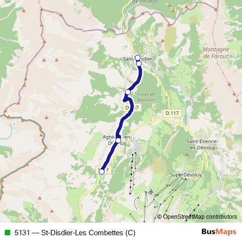 5131 bus Line Map