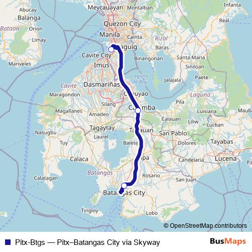 Pitx-Btgs bus Line Map