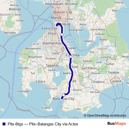 Pitx-Btgs bus Line Map